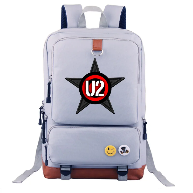 style1 geay U2 рок-н-ролл рюкзак ночных студентов школьный рюкзак ноутбук рюкзак повседневный рюкзак - Цвет: style1 geay