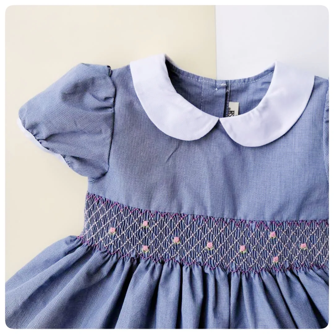 

2019 Summer Spanish New Girl Cotton Smaking Handmade Cable Charlotte Small White-collar Princess Dress Kids Dresses for Girls