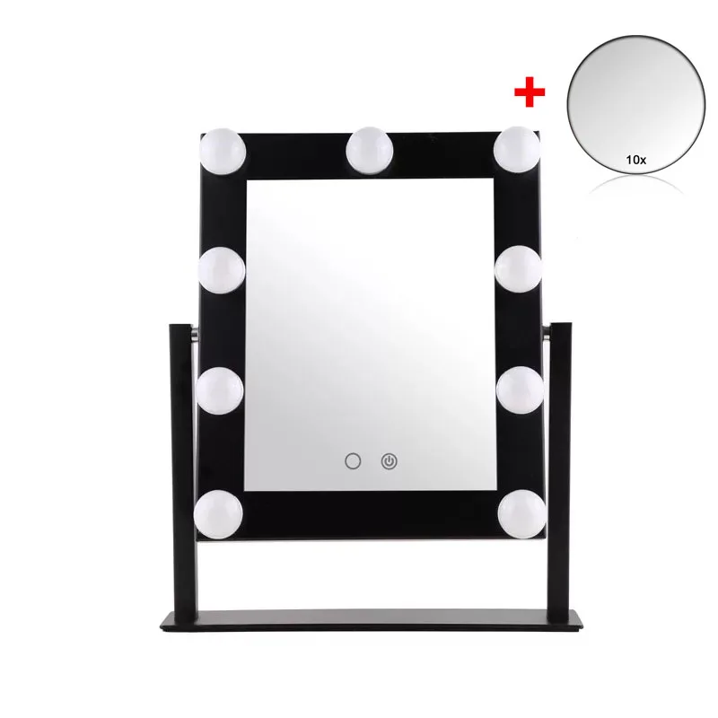 

Makeup Mirror with Lights Adjustable Brightness Lighted Vanity Dressing Table Mirror with Memory Function and 10x Spot Mirror