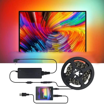 

5050 SMD LED Waterproof Strip Light 16 Colors Flexible Lamp Bar Music Light 12V Bluetooth Control TV Background Lighting Decor