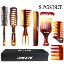 

8pcs/set Profesional Man's Hair Styling Comb Salon Slicked-back Lift Teasing Hair Comb Home DIY Barber Hair Styling Tools