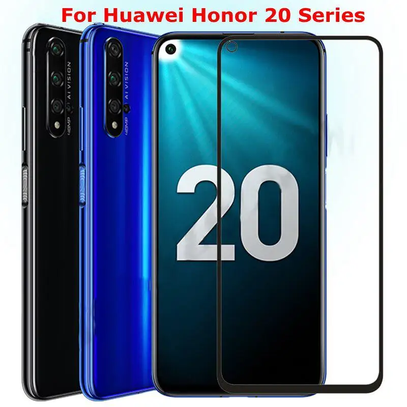 

9D Tempered Glass For Huawei Honor 20 20i Screen Protector Full Cover Safety 9H Protective Glass On Honor View 20 v20 Honor20 i
