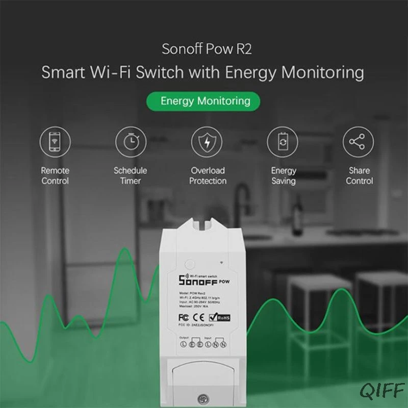 SONOFF POW R2 15A 3500 Вт Wifi переключатель контроллер в режиме реального времени энергопотребление монитор измерения для автоматизации умного дома