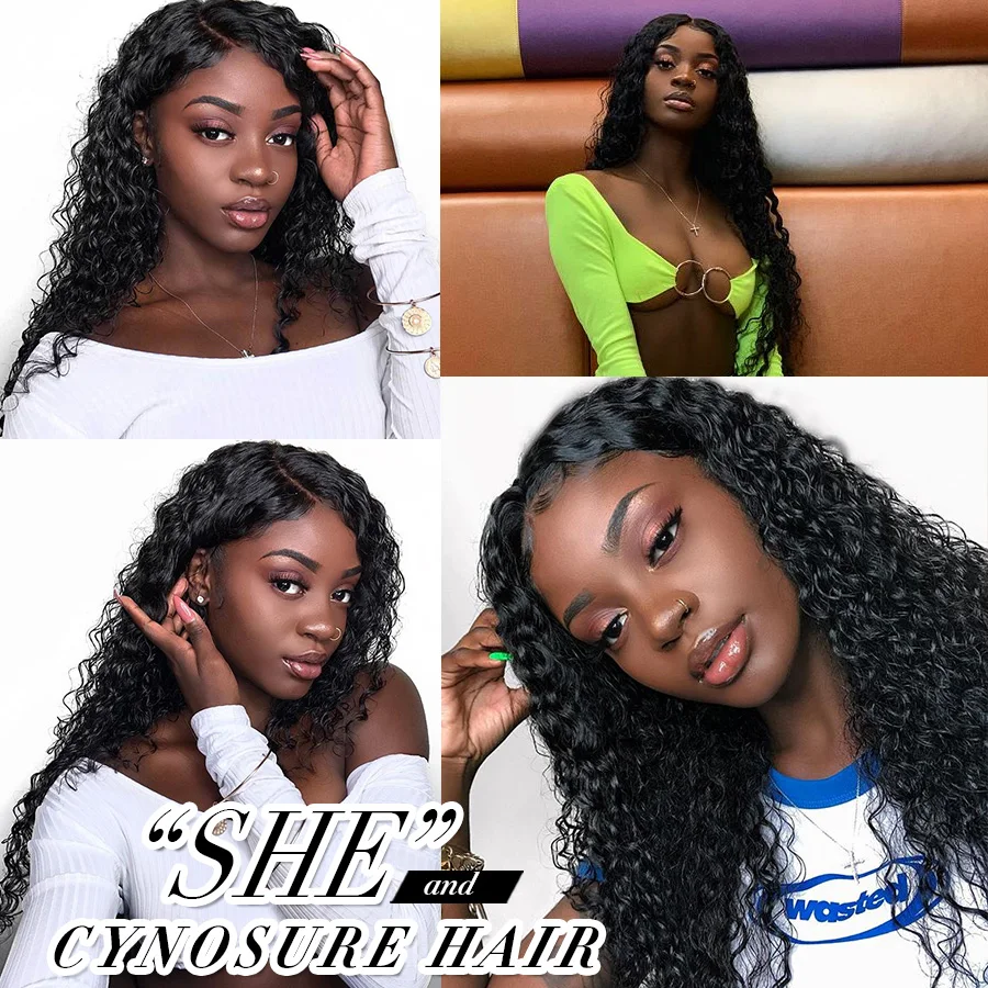 Cynosure Water Wave Human Hair Bundles With 4x4 Closure Brazilian Hair Weave 3 Bundles With Lace Closure Water Wave Remy