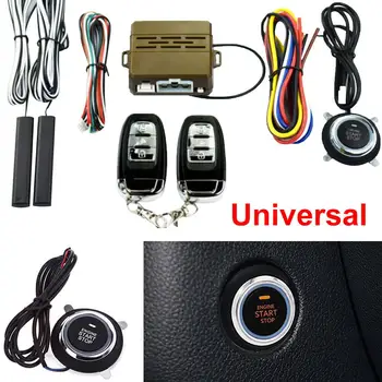 

Car Key Passive Keyless Entry Push Button Remote Kit Alarm Start Security System carros Accessories маска камера заднего вида