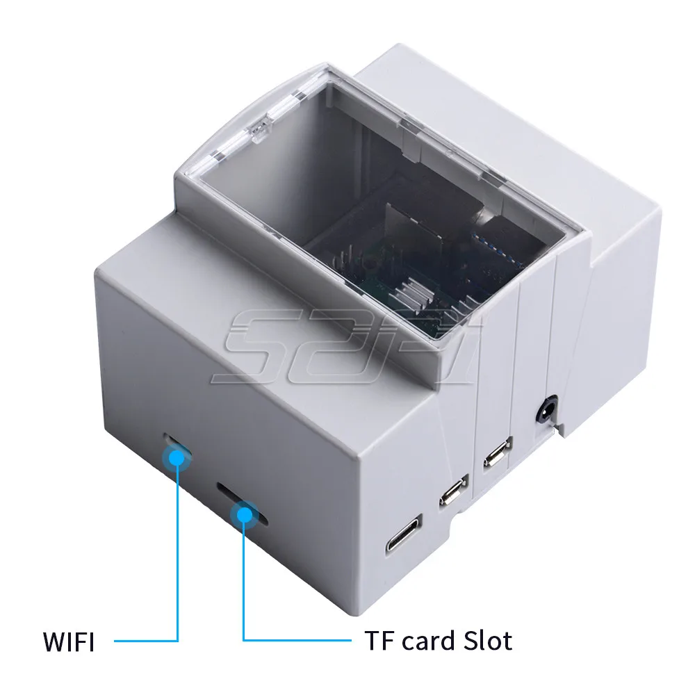 52Pi ABS электрическая коробка пластиковый корпус для Raspberry Pi 4 Модель B, с охлаждающими вентиляторные радиаторы отвертка для Raspberry Pi 4B