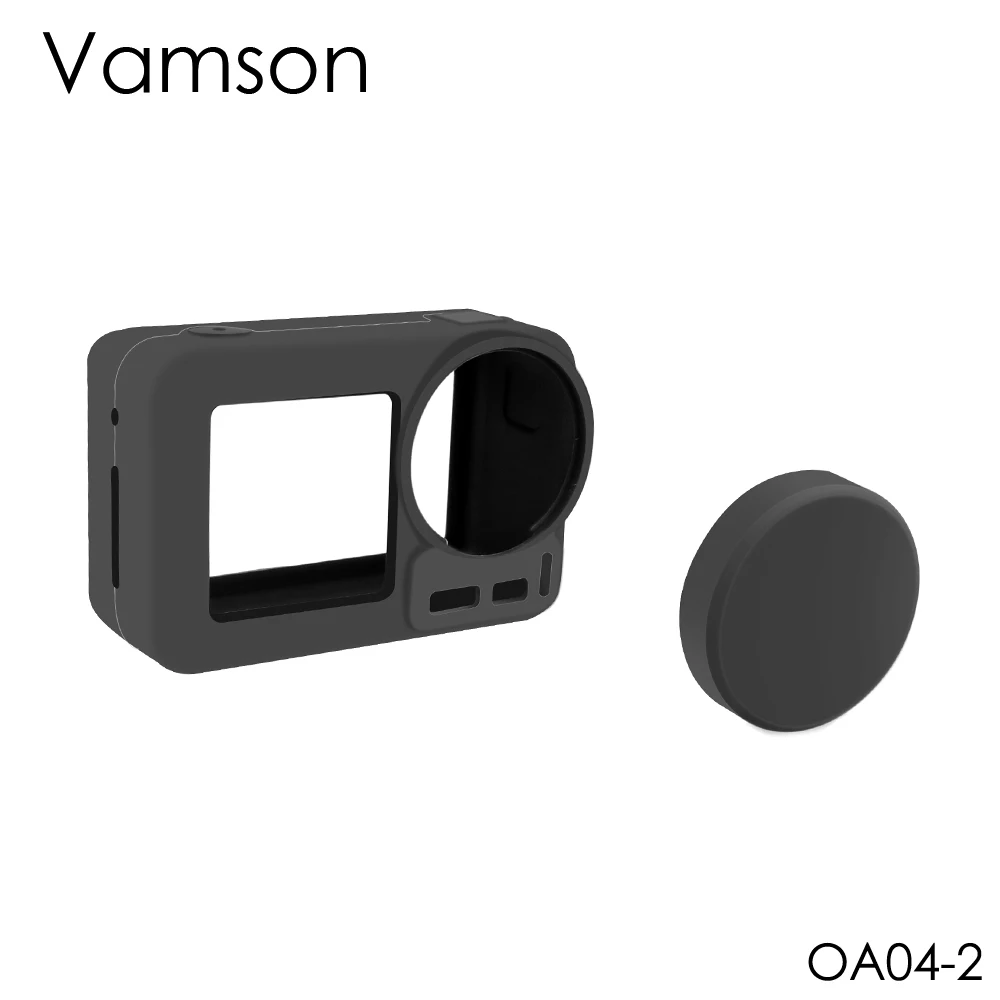 Vamson для DJI Osmo аксессуары для экшн-камеры силиконовая оболочка каркасная рама защитный корпус чехол крышка объектива Крышка OA04 - Цвет: OA04-2