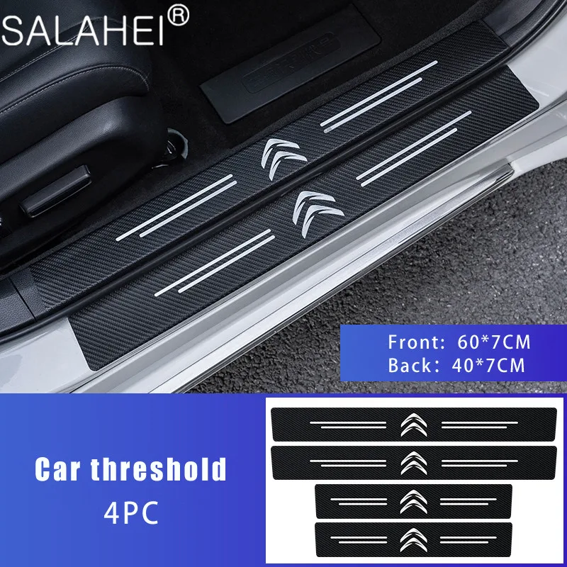 Порог машины наклейки на педали протектор 4 шт. аксессуары для Citroen C2 C3 C4 C5 ZX Quatre Saxo