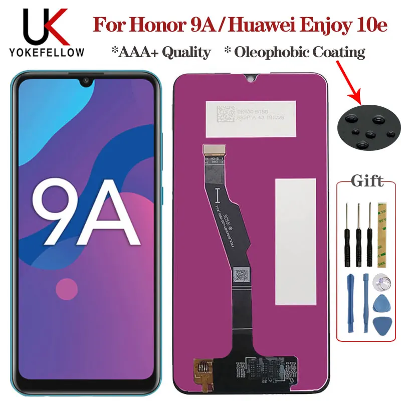 6 3 дюймовый ЖК дисплей для Honor 9A кодирующий преобразователь сенсорного экрана в