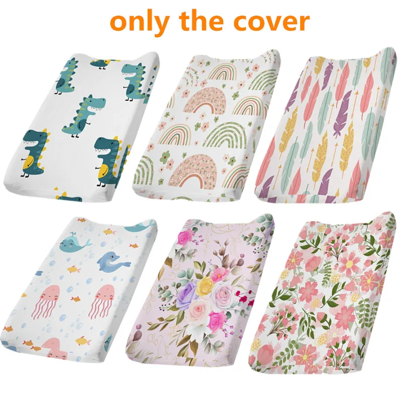Diaper Changing Pad Soft Cotton Baby Diaper Changing Pad Cover Breathable Detachable Print Nursery Table Sheet