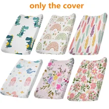 Housse de matelas à langer en coton doux pour bébé, respirant, détachable, imprimé, drap de Table pour pépinière, protecteur