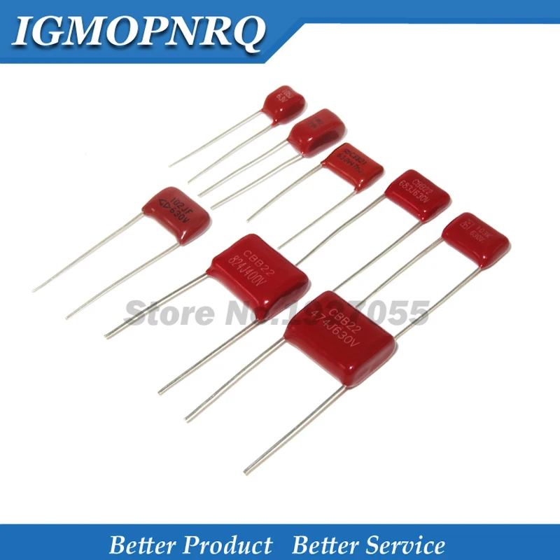 10 шт. 630V 223 333 473 683 104 154 224 334 335J 474 564 684 824 105 102 222 472 332 103 153 155 J /J Конденсатор CBB 22NF |
