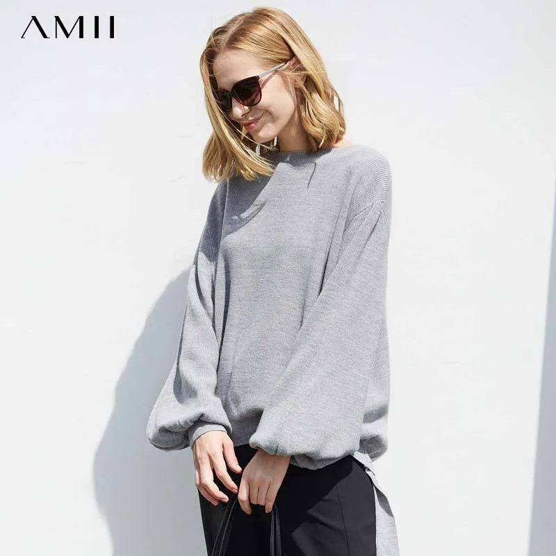 Amii Autumn Women Warm Turtleneck Sweater Female
