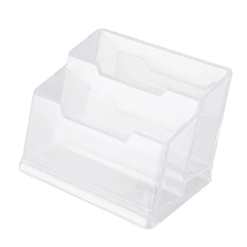 

Transparent Plastic Bussiness Card 2-Tier Stand Holder