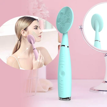 

New Electric Facial Cleansing Brush Skin Pore Anti Aging Wrinkle Silicone Brush For Removing Skin's Blackheads Cosmetic Foreoing