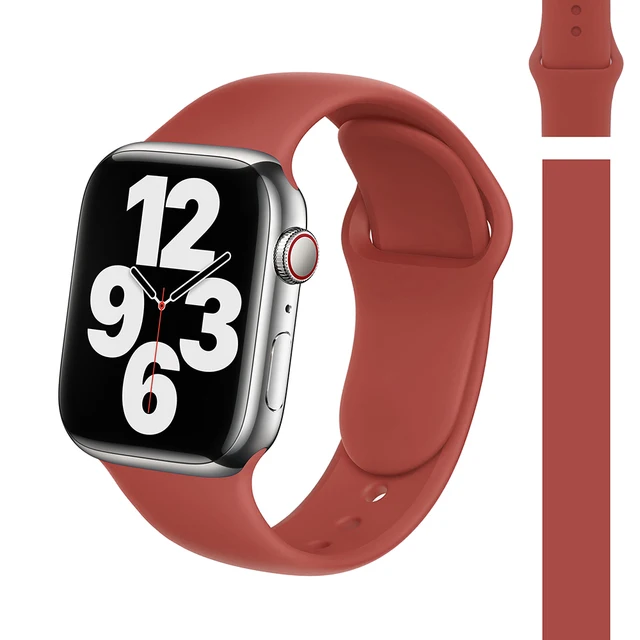 Silicone Strap Watch Compatible Apple Watch Band 45mm 44mm 41mm for bracelet iWatch 40mm 38mm correa apple watch series 7 6 5 SE 38