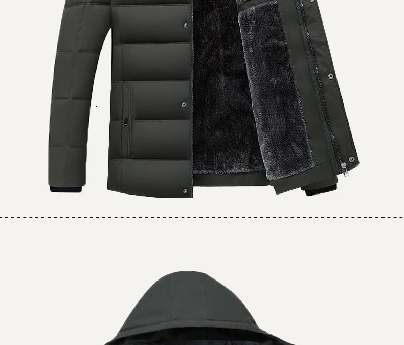 4XL Толстая теплая Длинная зимняя мужская куртка ветрозащитная модная уличная мужская зимняя куртка-пуховик Осенняя однотонная мужская одежда