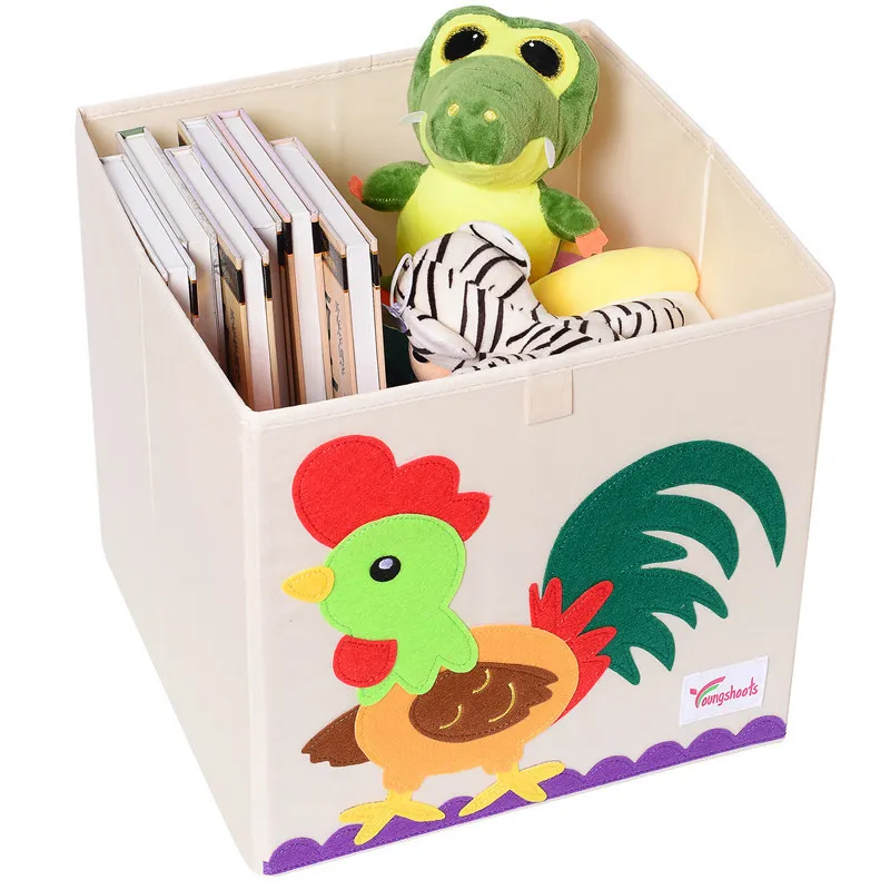 3D мультфильм животных вышивка складной ящик для хранения одежды мыть Оксфорд шкаф сумка для хранения детские игрушки Органайзер шкаф для детей 1