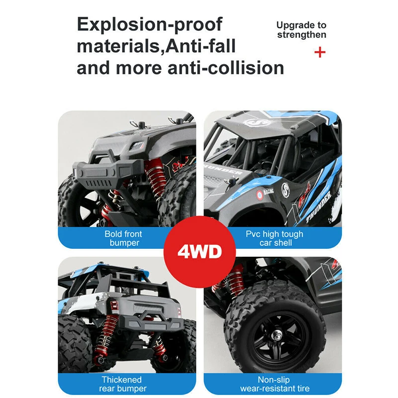 LeadingStar 40+MPH 1/18 Scale RC Car 2.4G 4WD High Speed Fast Remote Controlled Large TRACK HS 18311/18312 RC Car Toys