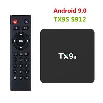 

2019 New TX9s TV Box 2GB RAM 8GB ROM Android 9.0 TV Box Amlogic S912 Octa Core Set Top Box 2.4GHz Wifi 4K 1000M LAN Media Player