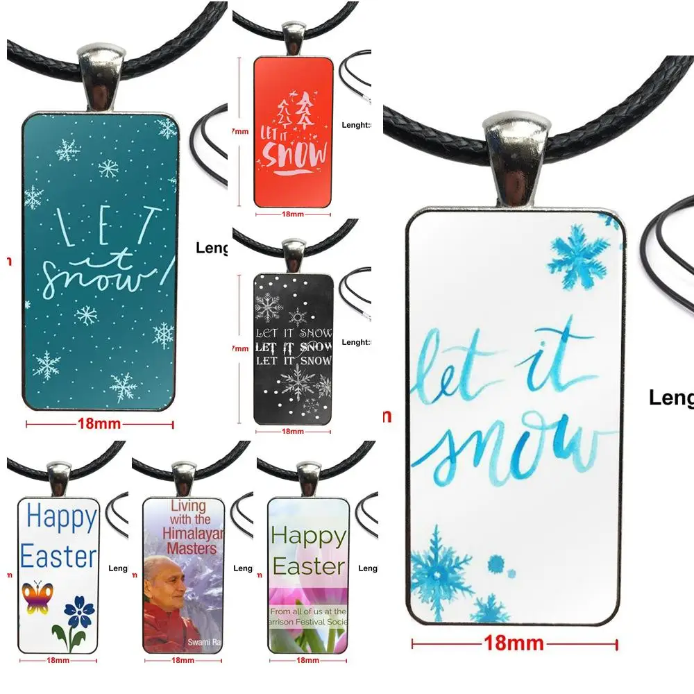 Минималистичные цитаты Let It Snow Дизайнерские Модные Винтажные стеклянные женские