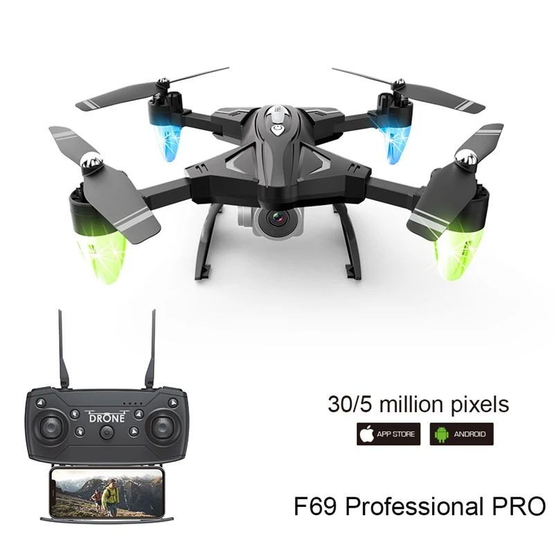Дрон F69 UFO 4K HD 480P 1080P Дрон камера RC вертолет режим удержания высоты длительный срок службы батареи Квадрокоптер с камерой Квадрокоптер