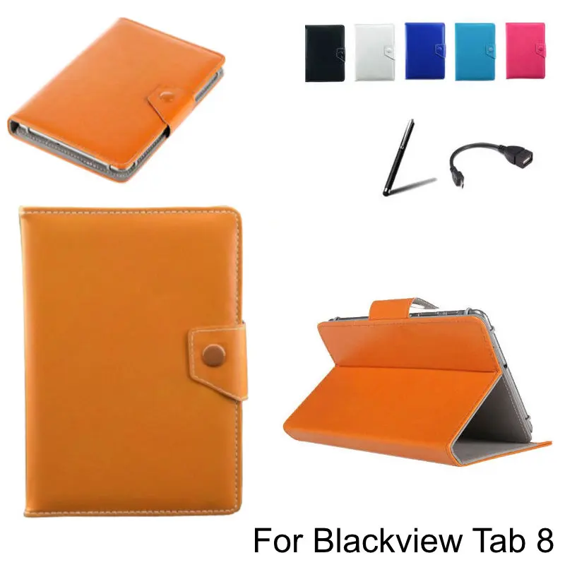 

For Blackview Tab 8 10.1 inch Tablet PU Leather Book Cover Magnetic Stand Case + Stylus Pen + OTG Cable