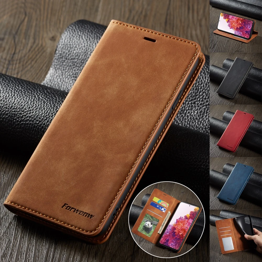 silicone case for samsung Leather Case for Samsung Galaxy A72 A52 A42 A32 A22 4G A12 5G A03s A02s A21s Flip Cover S21 S20 Ultra FE S10 S9 S8 Plus S7 Edge cute samsung cases