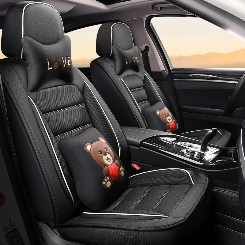 

Full Coverage flax fiber car seat cover auto seats covers for Cadillac ats ct6 cts srx xt5 escalade CT5 XT4