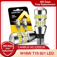 2x W16W светодиодный Canbus без ошибки OBC лампы 921 912 T15 светодиодный запасной светильник заднего хода, сигнализирующий фонарь Error free ксеноновый бел...