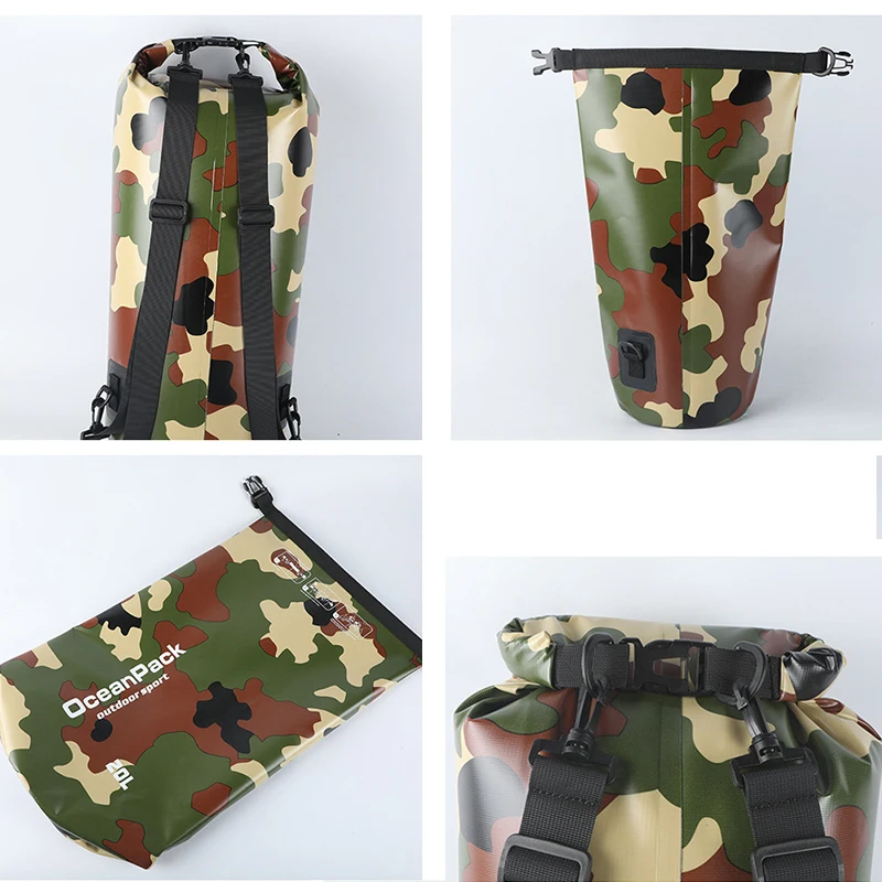 Trekking Waterproof Raft Backpack Drybag Rolltop Camping Swimming Bag Floating Mochila Impermeable Pvc Kayak Sea Bag For Tourism