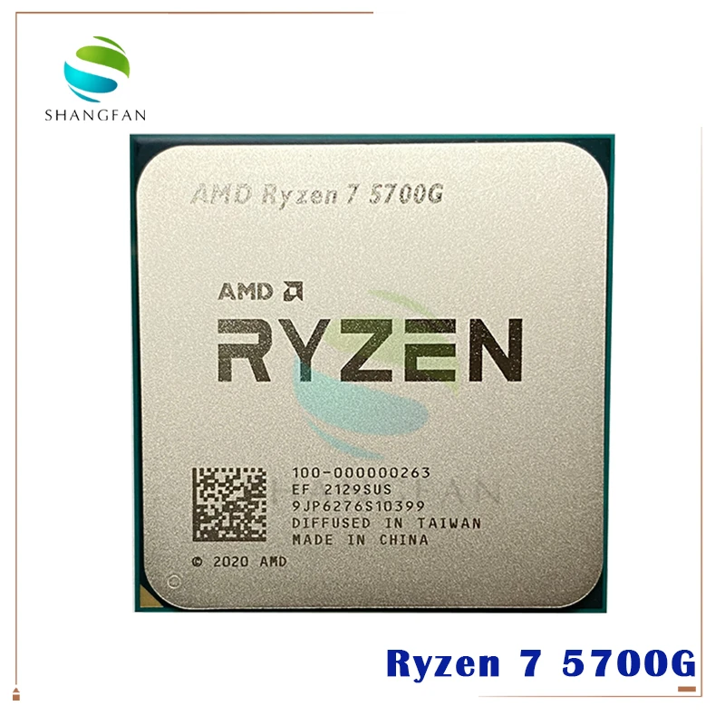 AMD Ryzen 7 5700G R7 5700G 3.8GHz Eight-Core 16-Thread 65W CPU Processor L3=16M 100-000000263 Socket AM4 NO FAN cpu gaming