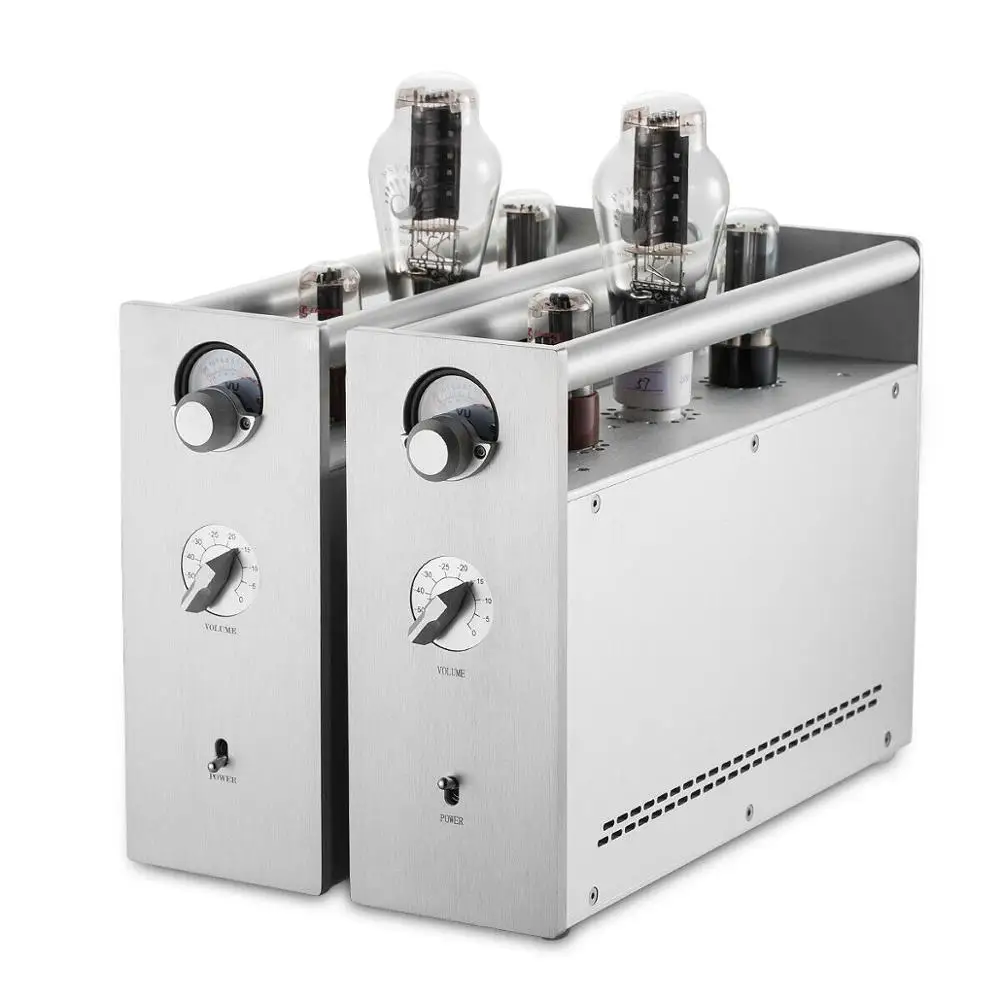 Douk аудио hi-fi 300B моно вакуумная трубка Интегрированный усилитель Сплит класса A стерео усилитель мощности - Цвет: Серебристый