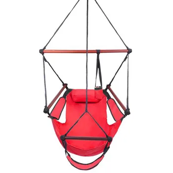 

Wonderful fitment for indoor and outdoor Well-equipped S-shaped Hook High Strength Assembled Hanging Seat Cacolet Red