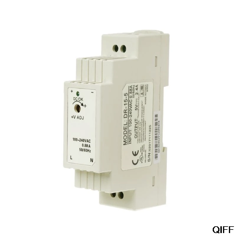 1AA700819-5V Прямая поставка& DR-15W промышленные din-рейку импульсный Питание 5V 12V 15V 24V в августе 19 - Цвет: 1AA700819-5V
