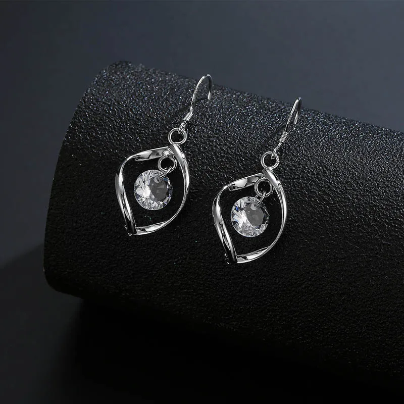 Bague Ringen серебряные 925 циркониевые серьги для женщин, корейские длинные капли, элегантные женские серебряные Простые Ювелирные изделия