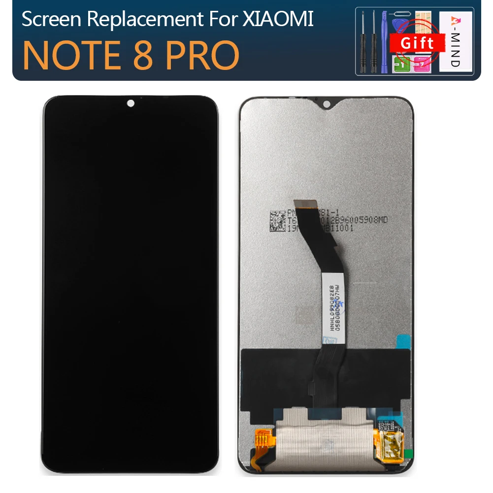 

For Xiaomi Redmi Note 8 Pro LCD 6.53 inch Display Touch Screen Digitizer Assembly 10-Touch Oleophobic Coating