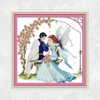 

The prince and the elves Cross-Stitch Counted 11CT 14CT Printed On Canvas DIY Cross stitch kits Embroidery Needlework Sets