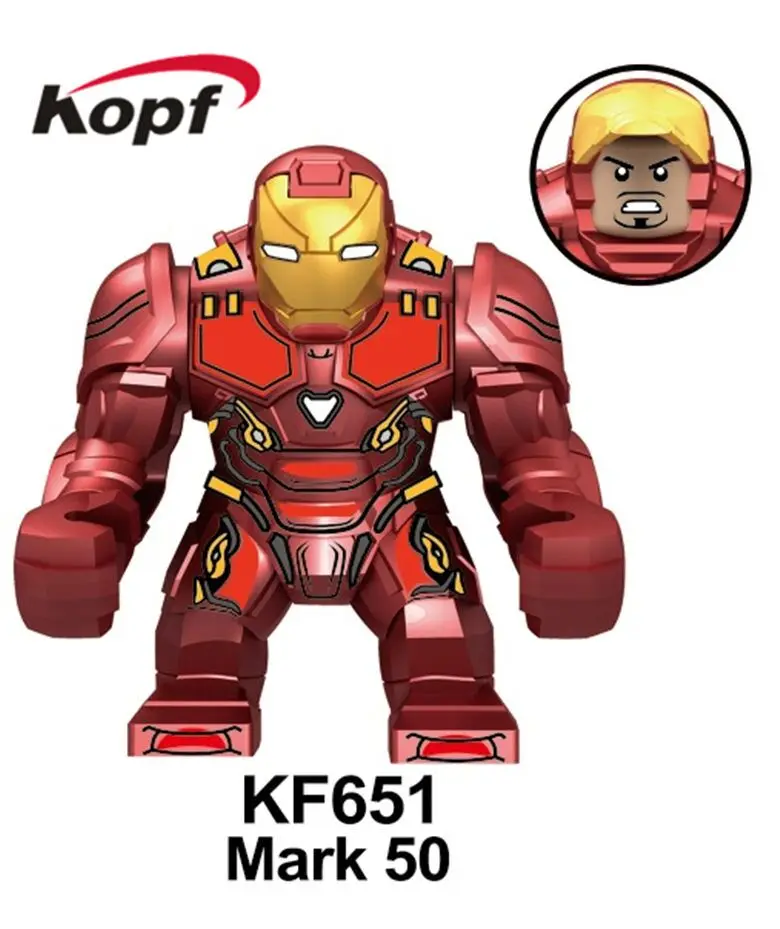 KF651 20pcs No Box 20 шт. строительные блоки кирпичи большие фигурки Черная пантера Флас Супермен Тор паук фигурка мужчины для детей Dollos Подарочные игрушки KF6077 - Цвет: KF651 20pcs No Box