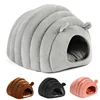 Pet Bed Caterpillar Shape House Plush Soft Washable Cushion Bed for Small Dogs and Cats Cave Warm Sleeping Bed Closed Pet Nest 3