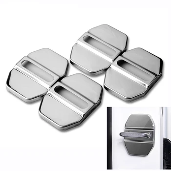

4 PCS Car Door Lock Cover sticker Car Decoration Case For Mercedes Benz AMG GLC GLE E CLA GLA W205 W211 W213 Car Accessories