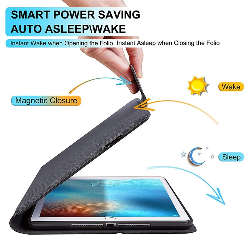 Чехол с клавиатурой для iPad 10,2, умный чехол для Apple iPad 7-го поколения, A2200 A2198, беспроводная клавиатура с подсветкой, подставка для iPad 7