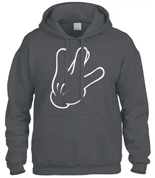 

White Cartoon Glove West Coast Hand Sign Sweatshirt Hoodie Hoody Men Women Hoodie Sweatshirt