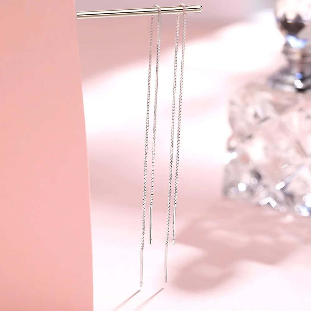 Viennois 925 серебряные серьги длинные с кисточками для женщин ювелирные