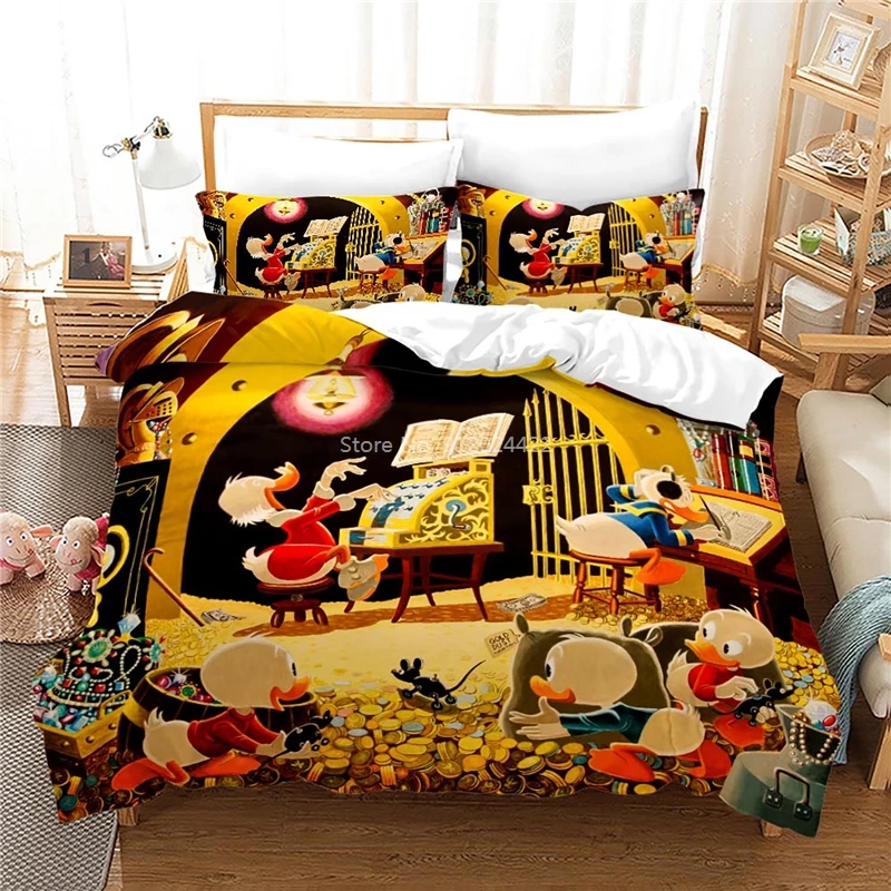 Popular Mickey Mouse Donald Duck Printed Duvet Cover Set With Pillowcase 3d  Bedding Set For Boys Girls Children Adult Home Decor - Bedding Set -  AliExpress