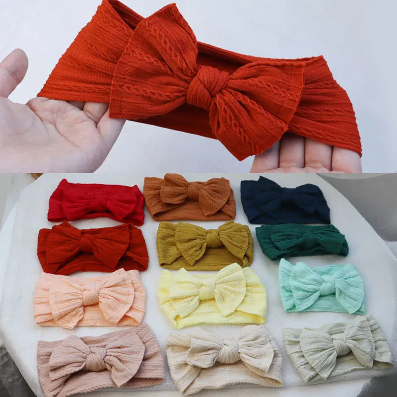 Baby Hair Band Girls Bow Elastic Headbands Turban Baby Hair Accessories Kids Headware 18 Colors best baby accessories of year