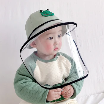 

Children Anti Saliva Hat Outdoor Dust-proof Cartoon Fruits Protective Face Cover Caps Removable Mask Sun Shield Baseball Cap