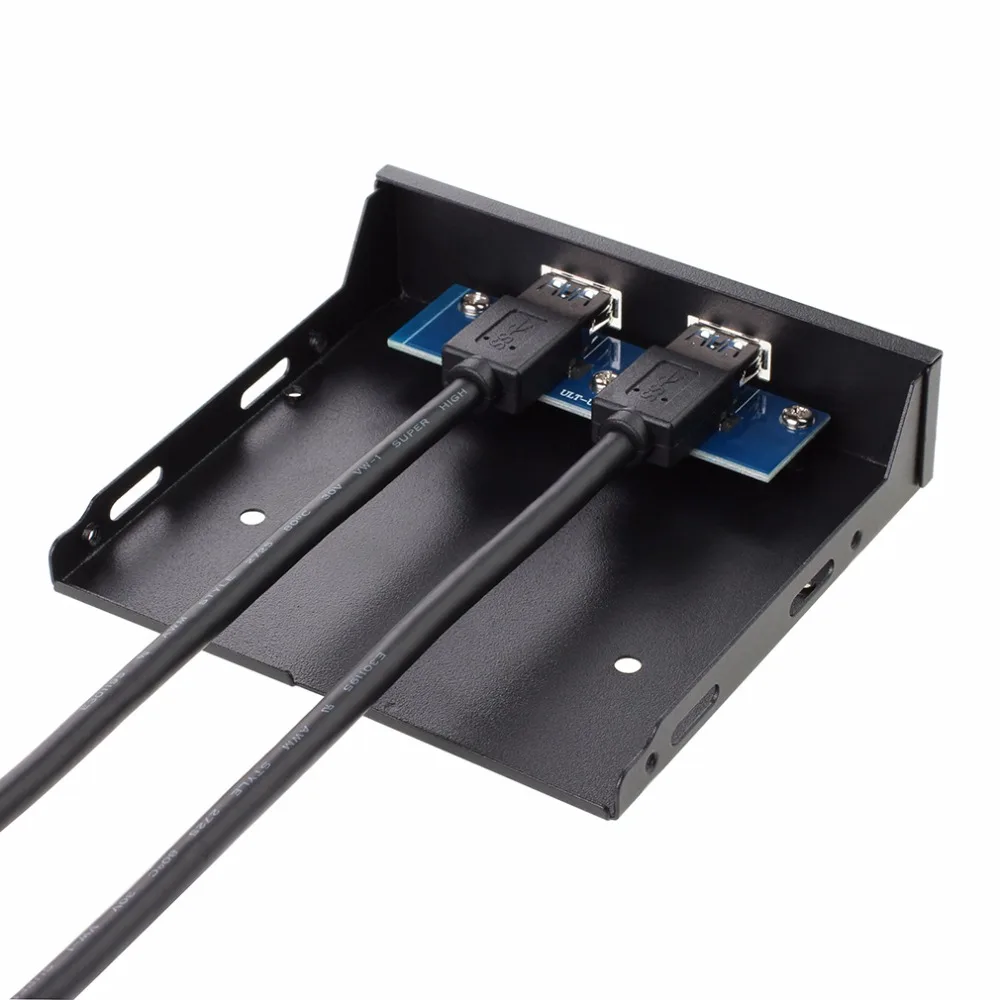 Высокопроизводительный 20 Pin 2 порта USB 3,0 концентратор USB3.0 Передняя панель кронштейн адаптер кабель для ПК настольный 3,5 дюймов ячейка для дискет