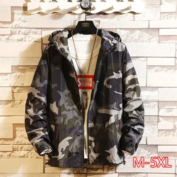 

New Spring And Autumn Men's Jacket Camouflage Hoodie Men's Coat Japanese Harajuku Running Jacket 2020