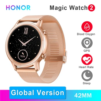 

Huawei Honor Magic Watch 2 Gold 42mm Smart Watch Bluetooth 15 Sports Waterproof Bluetooth Watch Blood Oxygen Up to 7 Days Watch